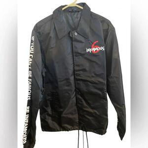 Poplife Popaganda Pro am infamous 6 black windbreaker Jacket Vintage 90s style